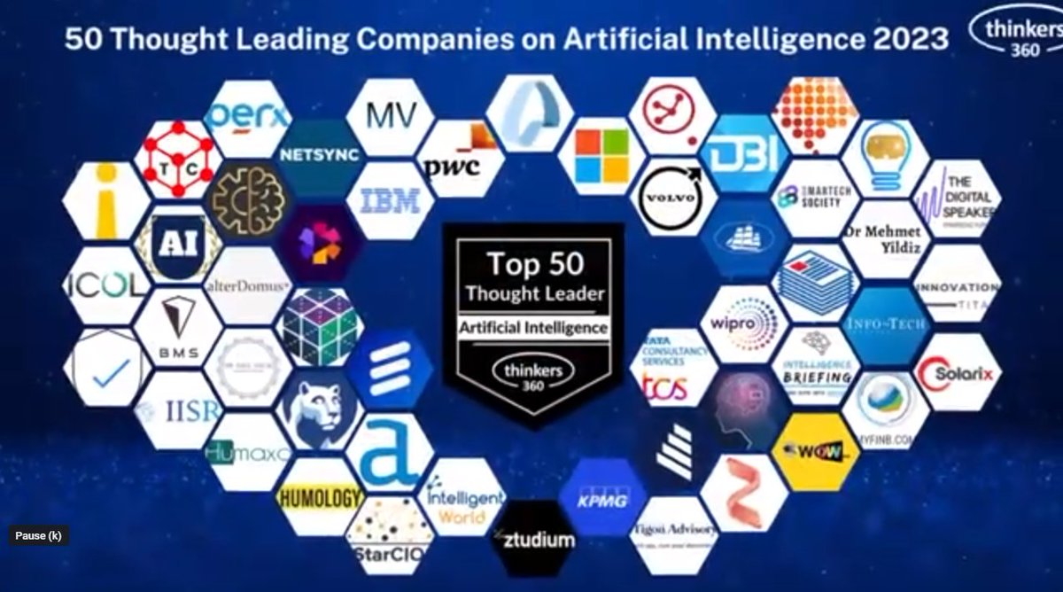 HumaxaInc's tweet photo. We at #Humaxa are thrilled to be included in @thinkers360 list of Top 50 Thought Leader in #ArtificialIntelligence . The future is here! https://t.co/l4KXiW3otz https://t.co/ungQPdSbTs