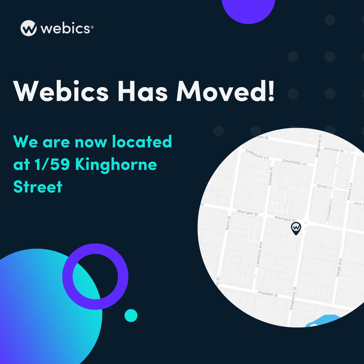 webics's tweet photo. Webics has moved to a new office in Nowra! 

We are thrilled to announce our new location at 1/59 Kinghorne Street, Nowra. 

To schedule your appointment with Webics, call 1300 932 427!

#Webics #NewOffice #Nowra #DigitalMarketing #ShoalhavenBusiness #Growth #Innovation https://t.co/82KDnFpEUM