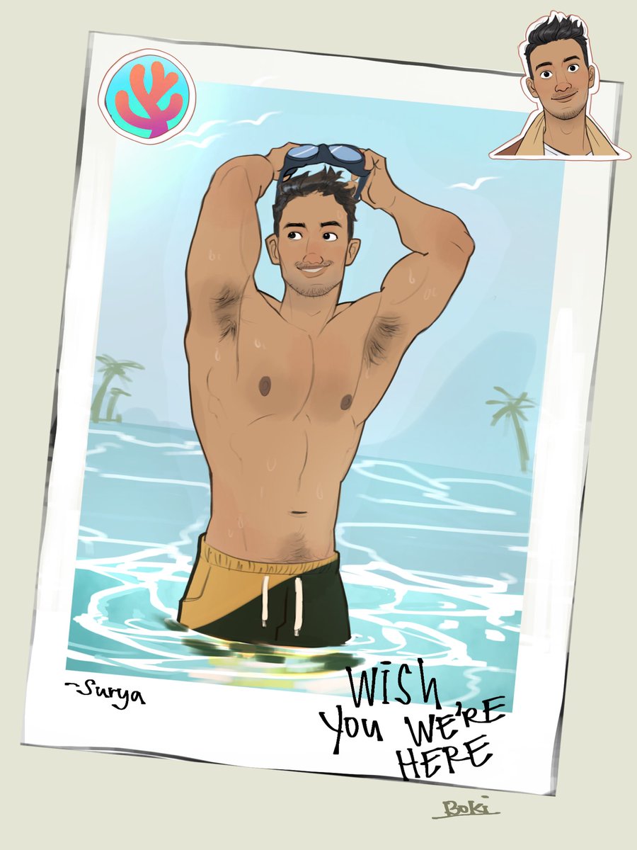 Drawing coral island hotties 

Day 3: surya!