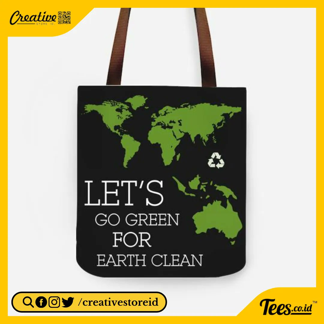 CreativeStoreID's tweet photo. Yuk, mulai kebiasaan hidup ramah lingkungan dengan totebag "Let's Go Green For Earth Clean"🌿 Dengan mengganti kantong plastik dengan totebag ini, kamu ikut menjaga kebersihan bumi dengan gaya trendy. 😎
🛍️ https://t.co/nwPH1mhx85 
 #LetsGoGreenForEarthClean #RamahLingkungan https://t.co/BltE0KvU5z