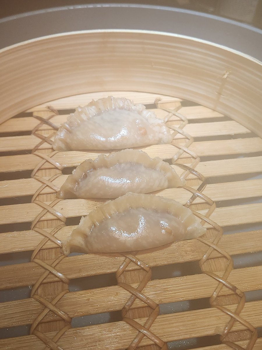 I committed delicious culinary blasphemy tonight and created PB&J dessert steamed dumplings! They turned out surprisingly good.