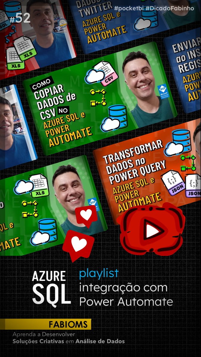 fabioms_br's tweet image. Aprenda como integrar o Power Automate com Azure SQL assistindo a essa playlist

▶️ youtube.com/playlist?list=…

#microsoft #dataplataform #dataanalyst #sqlserver #azure #sql #database #pocketbi #dailypost #DicaDoFabinho