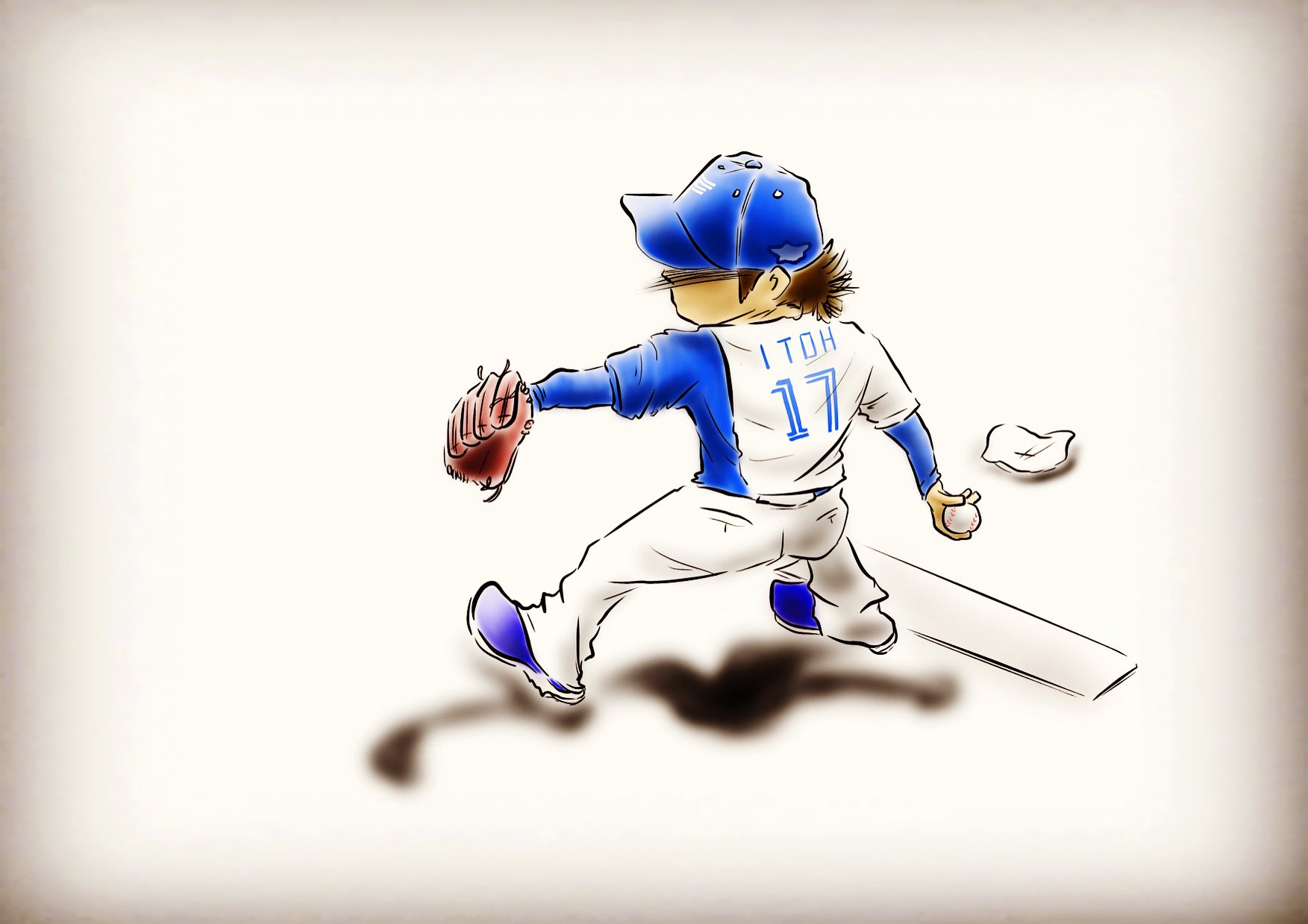 Amazon.co.jp: WBC 侍ジャパン イラストパーカー 伊藤大海