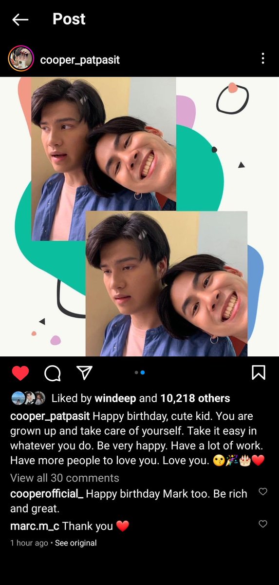 khabtenwoo's tweet photo. GEMESS COOPER NGUCAPINNYA AMPE 3 KALII GITUUU HIAHAIAJASKSK💗💗
Happy Birthday, Baby Marc 🫶🫶
#coopermarc #cooper_patpasit #marcpahun https://t.co/soSH2fTIBR