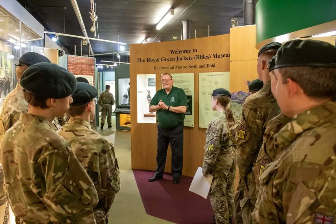 Many thanks to @TheRiflesMuseum for welcoming W.G.C Detachment to the museum to learn more on the Rifles Regiment. #bhacf #armycadetsuk #rifles #riflesmuseum