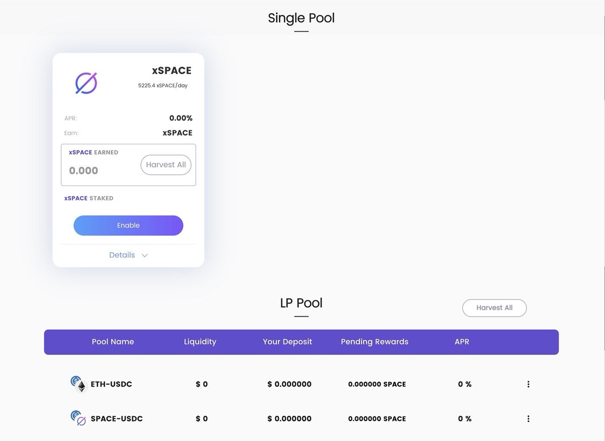 SpaceFi on <a href="/zksync/">ZKsync</a> Update-2🪐

Currently LP fee APR on spacefi.io: 163%.

Are you ready for Whole Launch?

🧑‍🌾Farm Pool: xSPACE, ETH/USDC, SPACE/USDC
💎Token Emission: increases as liquidity grows

Explore &amp; Build the ecosystem with us.

#Layer2 #Cosmos #Evmos

1/3
