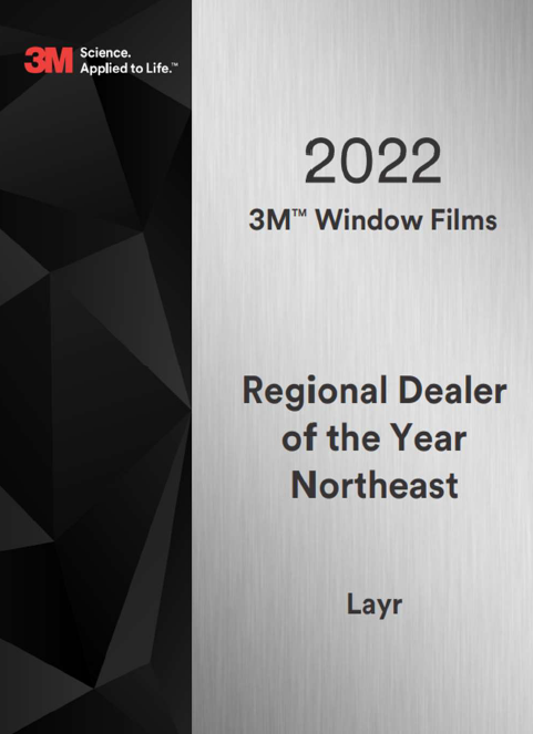 getLayr's tweet image. Proud to have been named 3M's Northeast Dealer of the Year!  Thankful for the recognition and for all of the hard work from our employees and partners!  #windowfilm #signage #recognition #award #growth #layr #NYC