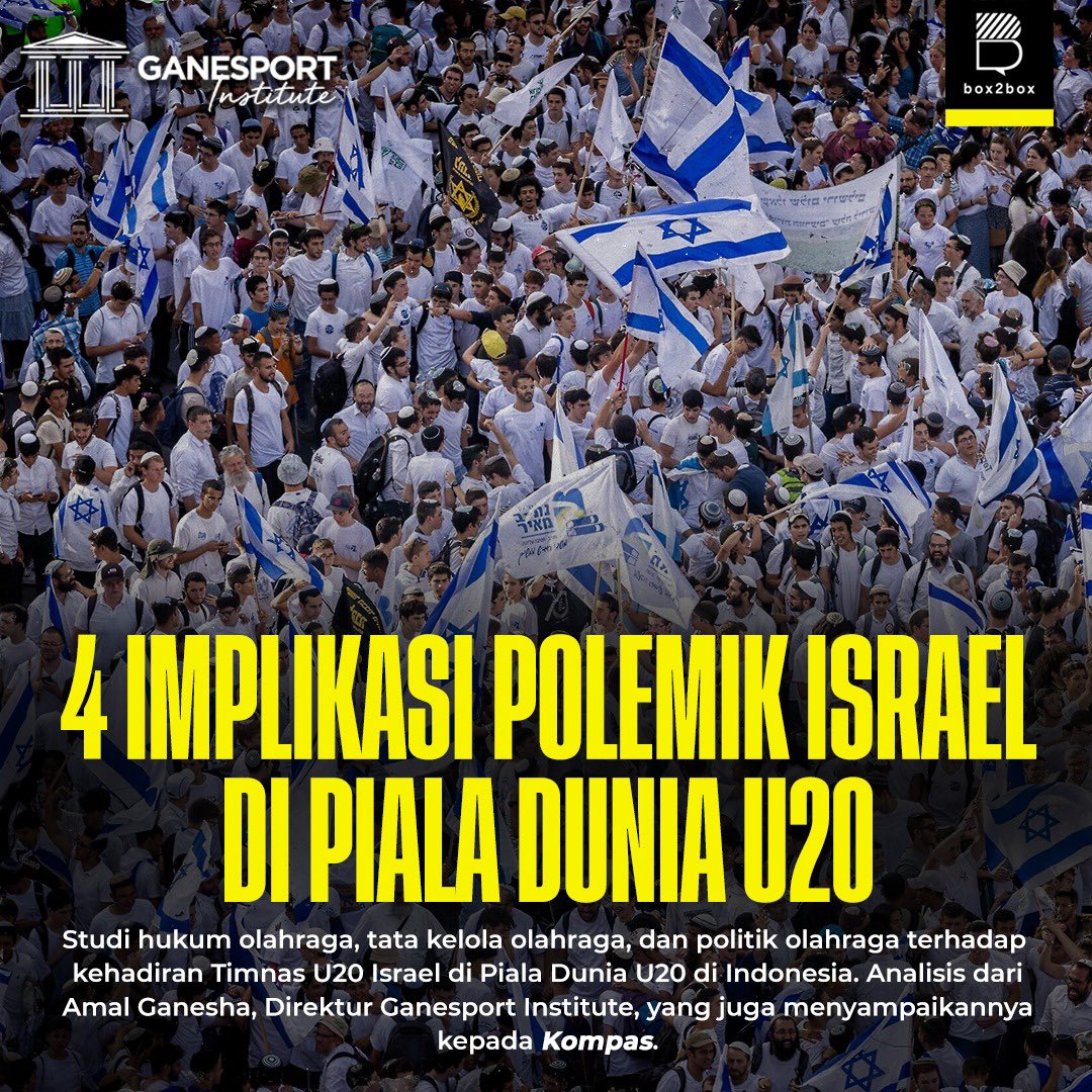 Berikut kami berikan 4 Implikasi Polemik Israel di Piala Dunia U20 

Analisis dari <a href="/amalganesha/">Amal Ganesha</a> dari <a href="/ganesport/">Ganesport Group</a> 📝