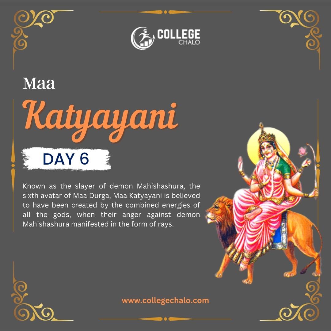 May the blessings of Maa Katyayani ignite the flame of devotion and inspire us to walk the path of righteousness. Wishing you a blessed Navratri!
#MaaKatyayani #Navratri2023 #BlessingsOfDevotion 
#PathOfRighteousness #collegechalo #admission #counselors #students #collegelife