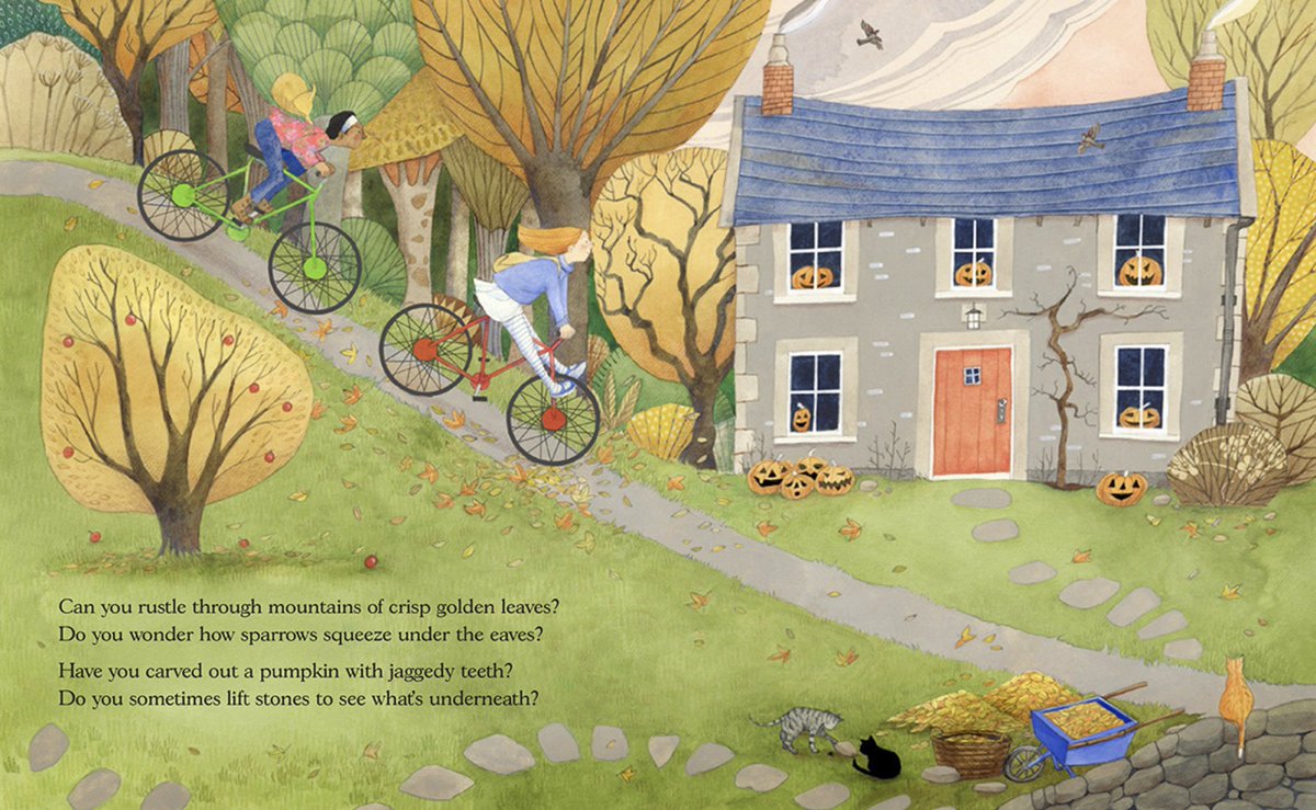 Happy book birthday to ‘Wonder: A Song of the Seasons’, published by Wisdom Tales and written by Julia Key - a bicycle ride through the seasons in rhyme. #kidsbooks #wonder #illustration