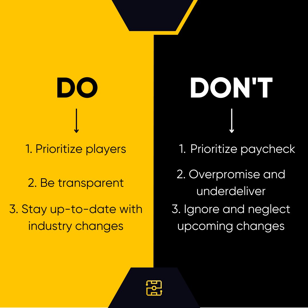 Do: Act in client's best interest, build a strong network, be transparent, stay up-to-date with industry news. 
Don't: Mislead clients, engage in unethical behavior, overpromise and underdeliver, or put your interests ahead of your clients
Join Ensk.AI now!