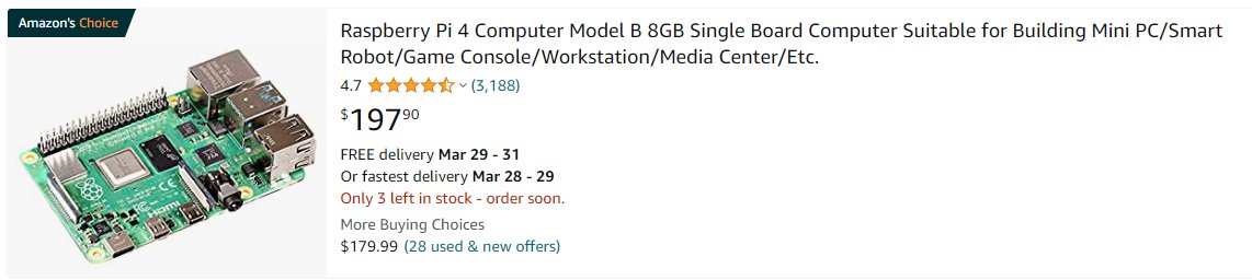 Raspberry Pi 4 Computer Model B 8GB Single Board Computer Suitable for  Building Mini PC/Smart Robot/Game Console/Workstation/Media Center/Etc.