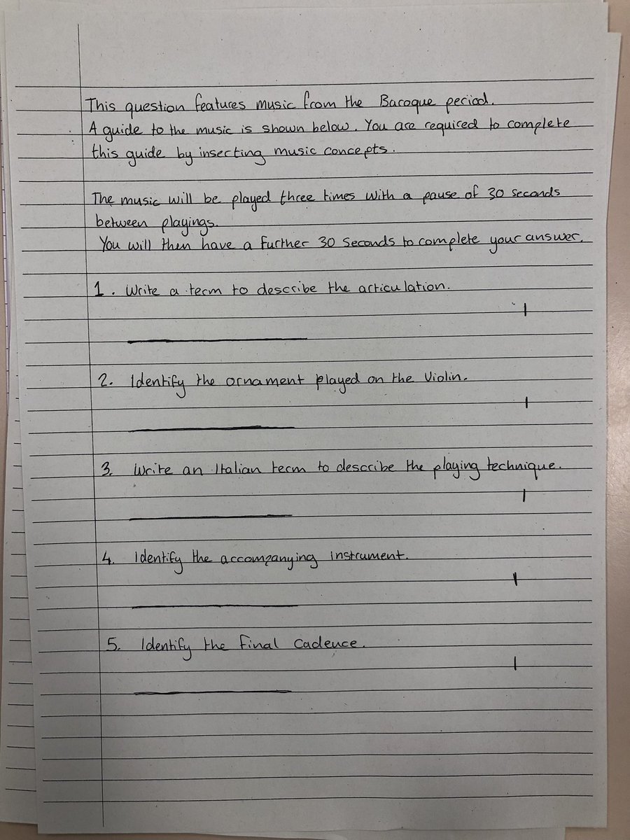 So impressed by the quality of work from the highers when tasked with creating their own SQA style questions. They wrote excellent questions with accurate and high quality audio examples. #music #revision #flippedlearning