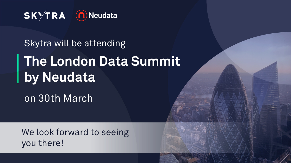 A reminder that #Skytra will be attending the #NeudataLDNsummit this week - the biggest alt data event within the investment industry! contact information@skytra.com to set up meetings with us at the event or after to find out how Skytra data can help your business.
#altdata