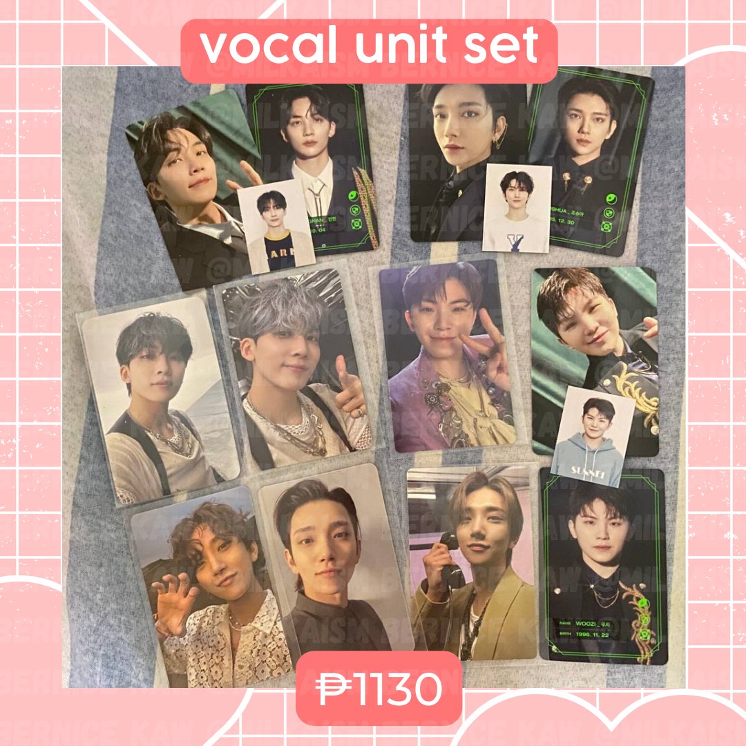 milkaism's tweet photo. wts lfb ph ## seventeen svt set

7th carat membership kit set with jeonghan, joshua, woozi face the sun pcs, carat version, jeonghan shopee pob

hoshi and the8 set, minghao padilla carver pc, horanghae pc, s.coups wink https://t.co/SunyCuGpKb