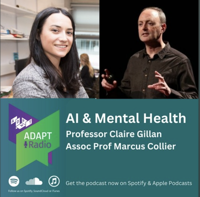 Our latest podcast features @clairegillanTCD and @marcus_collier @tcddublin and explores how #AI is enabling us to engage more with our mental health and the environment. Listen here: bit.ly/3JHgvgi @neurekaApp @NovelEco