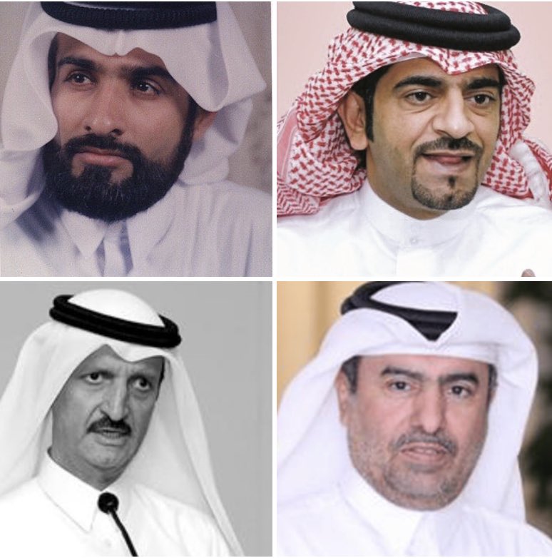 النجم الدولي  / عادل الملا
الاستاذ والمربي الفاضل/ عبدالله محمود 
الشاعر والدكتور / محمد قطبة
المهندس / هلال جهام الكواري 
لاتنسوا موتاكم من الدعاء فهم بأمس الحاجه إليه ، اللهم أرحمهم تحت الأرض ويوم العرض وأرحمنا أذا صرنا ما صاروا إليه