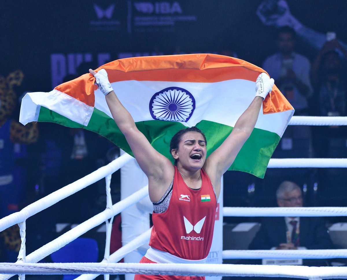 Yo_Gems's tweet photo. Congratulations to @saweetyboora for clinching Gold Medal🥇at IBA Women's Boxing Championships 2023

#worldchampionship #Boxing #SaweetyBoora   #IBAWomensWorldBoxingChampionship https://t.co/Ae8qiXgEEw