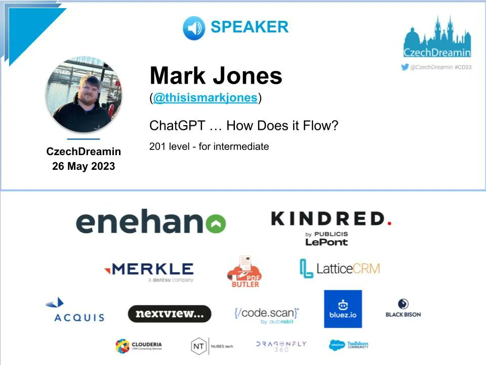 CzechDreamin (@czechdreamin) on Twitter photo Ok, everyone already heard about ChatGPT. But can it build a flow for you? <a href="/ThisIsMarkJones/">Mark Jones</a> will show you.
#cd23 #chatGPT #automation #flow Ok, everyone already heard about ChatGPT. But can it build a flow for you? <a href="/ThisIsMarkJones/">Mark Jones</a> will show you.
#cd23 #chatGPT #automation #flow