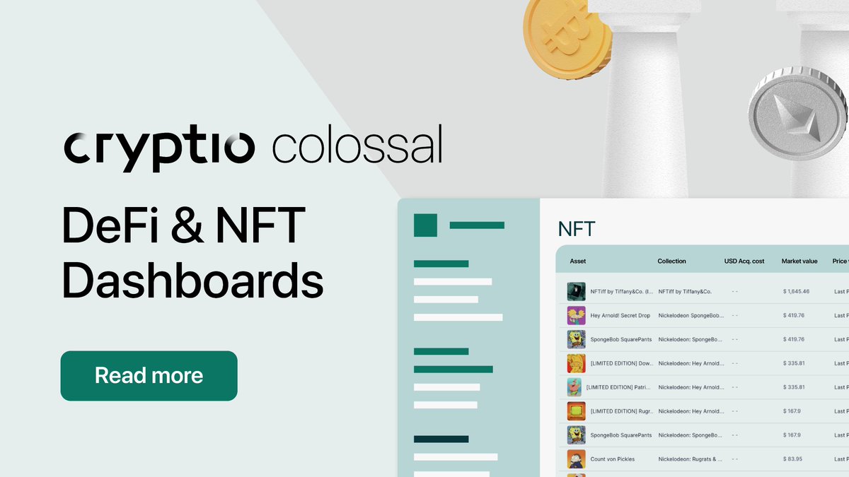 In the third and final blog from the #CryptioColossal product series, we focus on one of the most anticipated product features – the #NFT and #DeFi modules. 

Read Now: linkedin.com/pulse/defi-nft…
