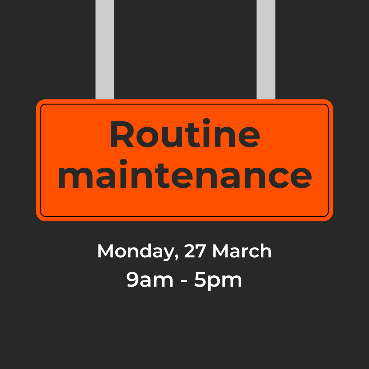 Better_Borrow's tweet photo. We'll be carrying out maintenance on Monday, 27 March, from 9am to 5pm.

During this time, you may see some delays in payments made towards your loan when using Mastercard. Visa Direct won't be affected. We're sorry for any inconvenience this may cause. https://t.co/T3D4B2WICb