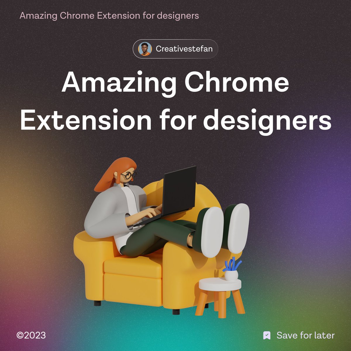 creativestefan's tweet image. UI/UX design tip:

FREE Amazing Chrome Extension for designers to boost workflow. 

Bookmark this 📂