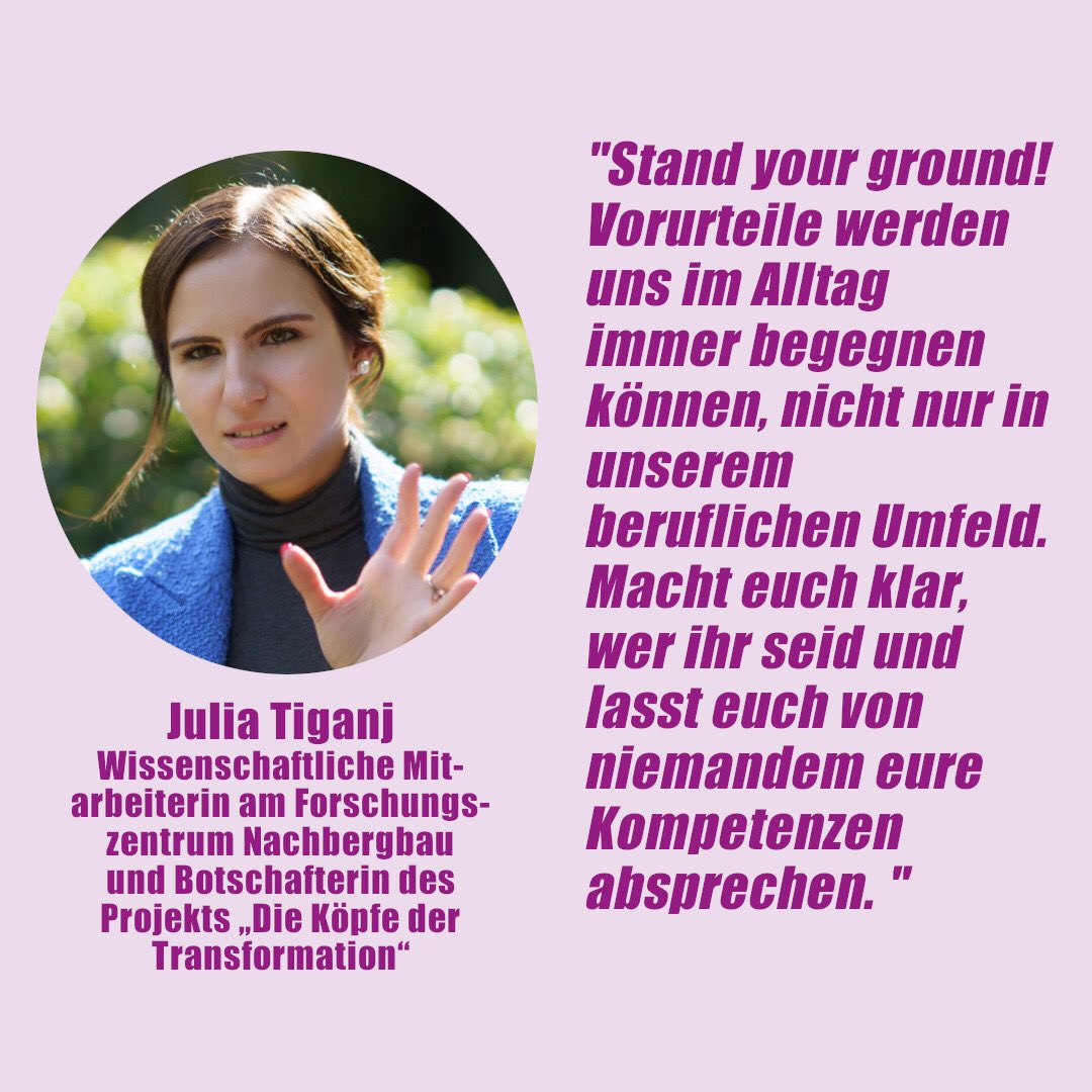 Eine Botschafterin des Projekts „Die Köpfe der Transformation“ ist Julia Tiganj. Im Interview mit SHE works! sprach sie über Frauen in der Wissenschaft und ihren eigenen Weg dorthin.