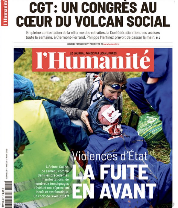 #ViolencesPolicieres bravo à <a href="/humanite_fr/">L'Humanité</a> pour cette Une 🔥
