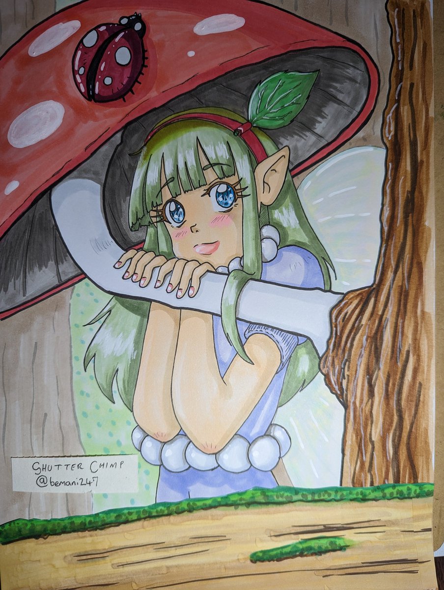 妖精 fairy #ilustration #originalcharacter #drawing #art #ArtistOnTwitter #copicart #Fairy #イラスト #オリキャラ #妖精 #コピックイラスト #アナログ画 #イラスト好きさんと繋がりたい #絵描きさんと繋がりたい