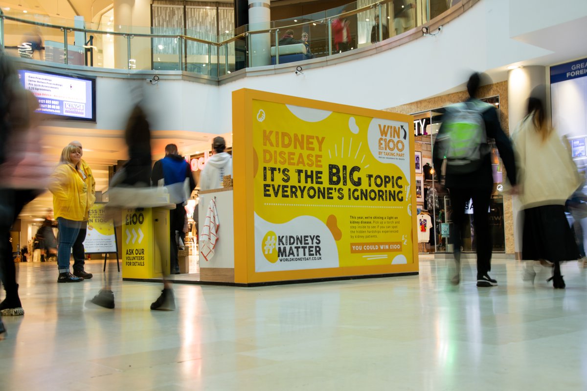 DHBlive's tweet photo. A few weeks ago we helped promote World Kidney Day, using UV charged graphics we hid clues across the stand to help consumers understand the challenges faced by people with this disease. To find out more head to https://t.co/LJhfZcisbs https://t.co/2C9JD6RYJM