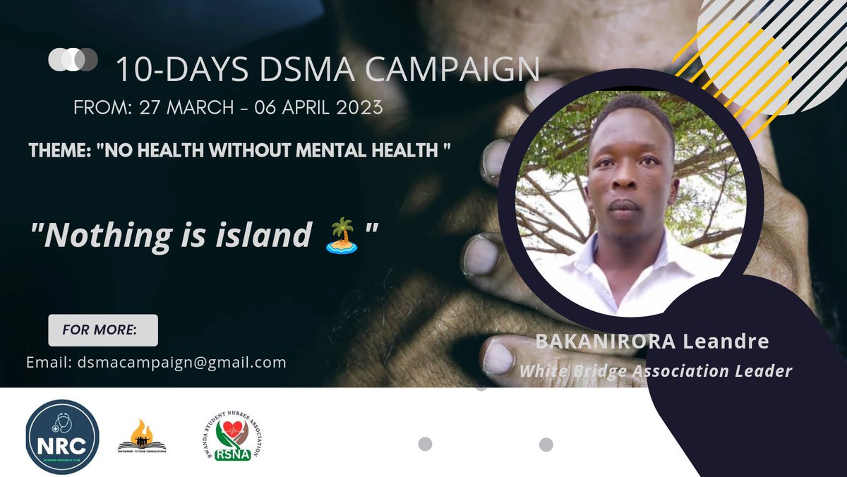 AgriHopper's tweet image. 20.5 % Rwandan people with depression .so Nahanjye nahawe tugafatanyiriza hamwe tukayihashya.

#Depression free
#No health without Mental health

Link for DSMA CAMPAIGN Registration 👉👉docs.google.com/forms/d/e/1FAI…