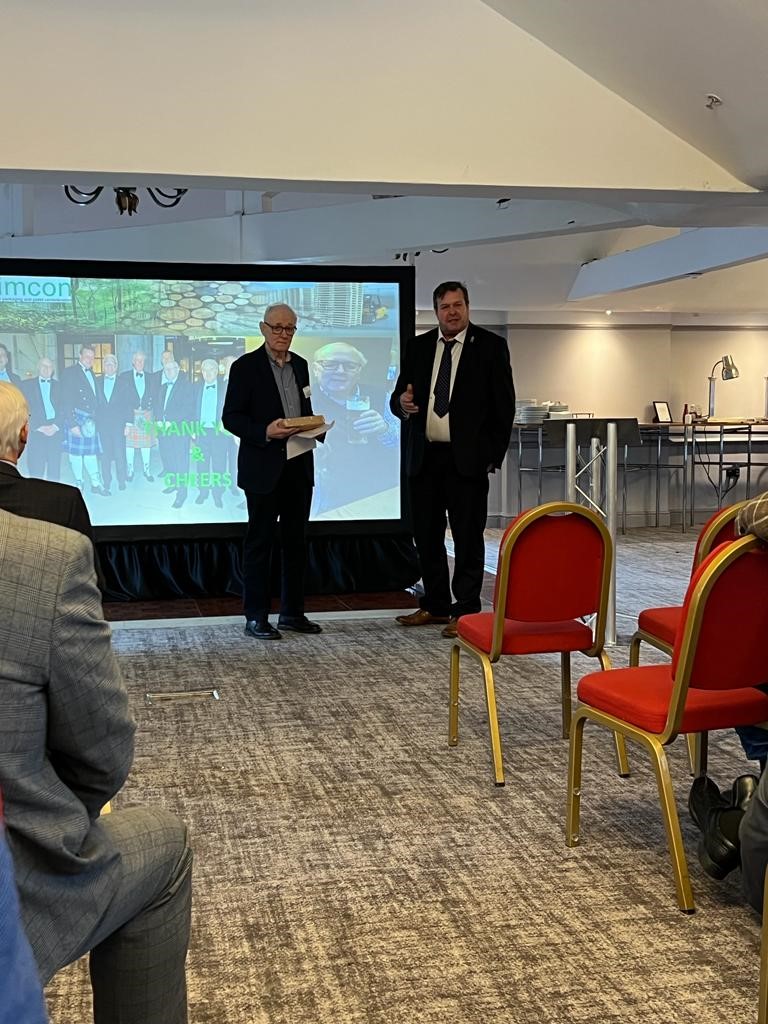 CjSheeran's tweet image. A very enjoyable &amp;amp; informative #Timcon GM in Manchester &amp;amp; with a fond farewell to Timcon Exec Committee member &amp;amp; former Timcon President, industry stalwart &amp;amp; friend, Gil Covey on his retirement. #pallets #timberpackaging #sustainability #supplychain #logistics #circulareconomy