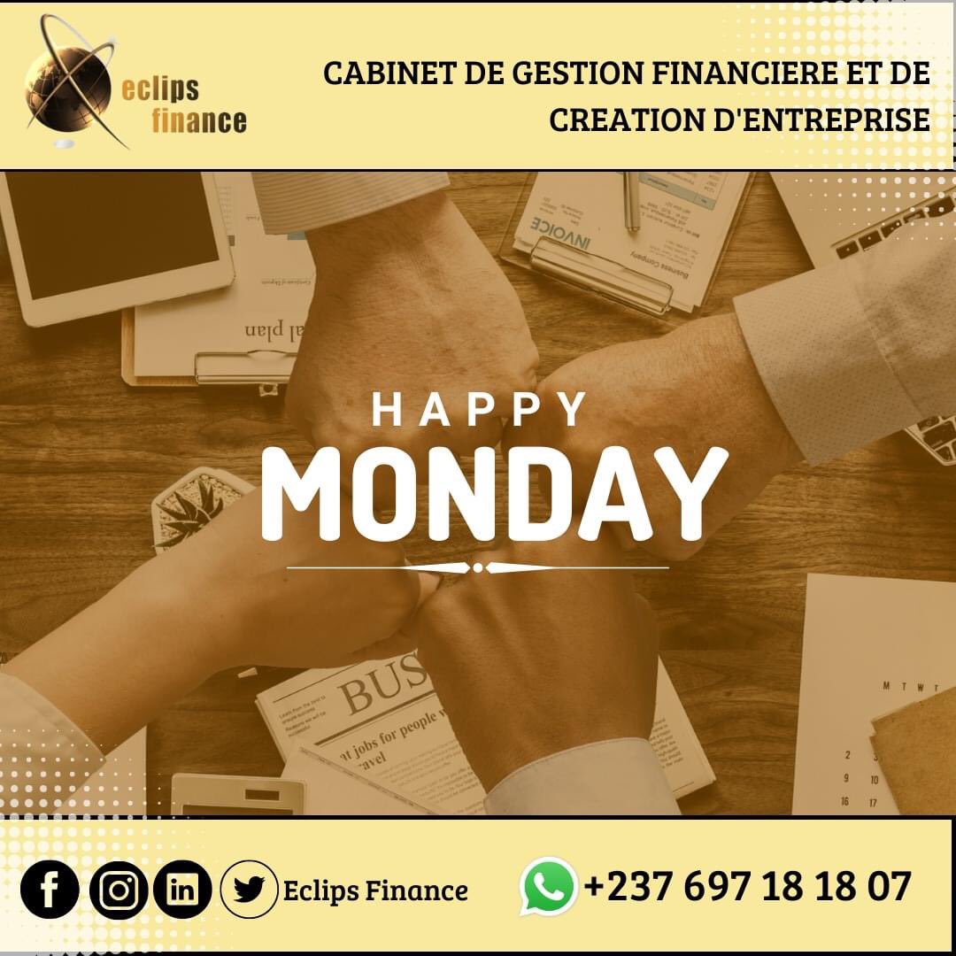 EclipsFinance's tweet photo. Happy Monday ☺️
Together we are better

#Newweek #TeamMotivation #motivation #Cameroun #eclipsfinance https://t.co/bo7m6Zqtpu