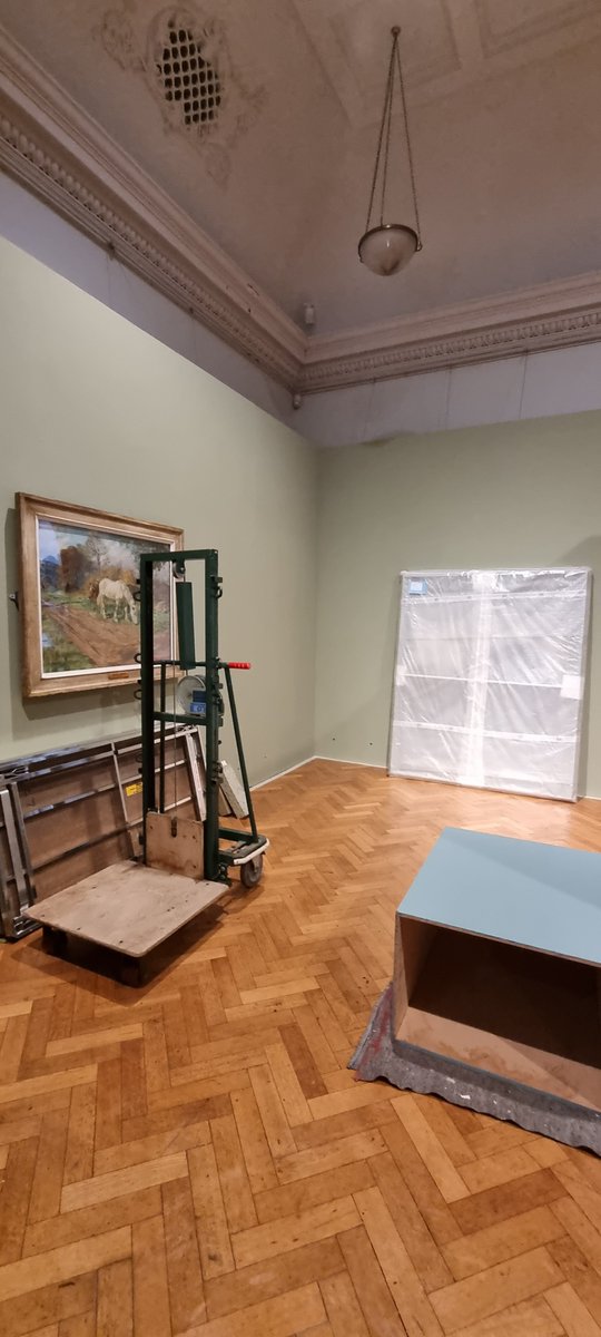 Russell_Cotes's tweet photo. Behind the scenes as we get ready for our new exhibition, opening on Saturday 1st April, In Her Own Voice: The Art of Lucy Kemp-Welch.

Entry to the exhibition is included with an admission ticket.

https://t.co/a2BkvIgZmQ
#Ilovelucykw #lucykempwelch #russellcotes https://t.co/ZdYPDu0NkK