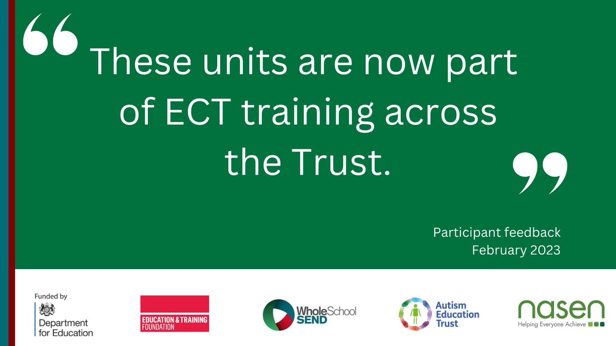 How can a setting's ethos &amp; good communication with parents, carers &amp; other professionals impact on learners' #Speech, #Language &amp; #Communication development?

Take 20 minutes to complete Unit 7 of our Online SEND CPD units to find out: ow.ly/Ec1Q50NsrLs

#Inclusion
#SEND