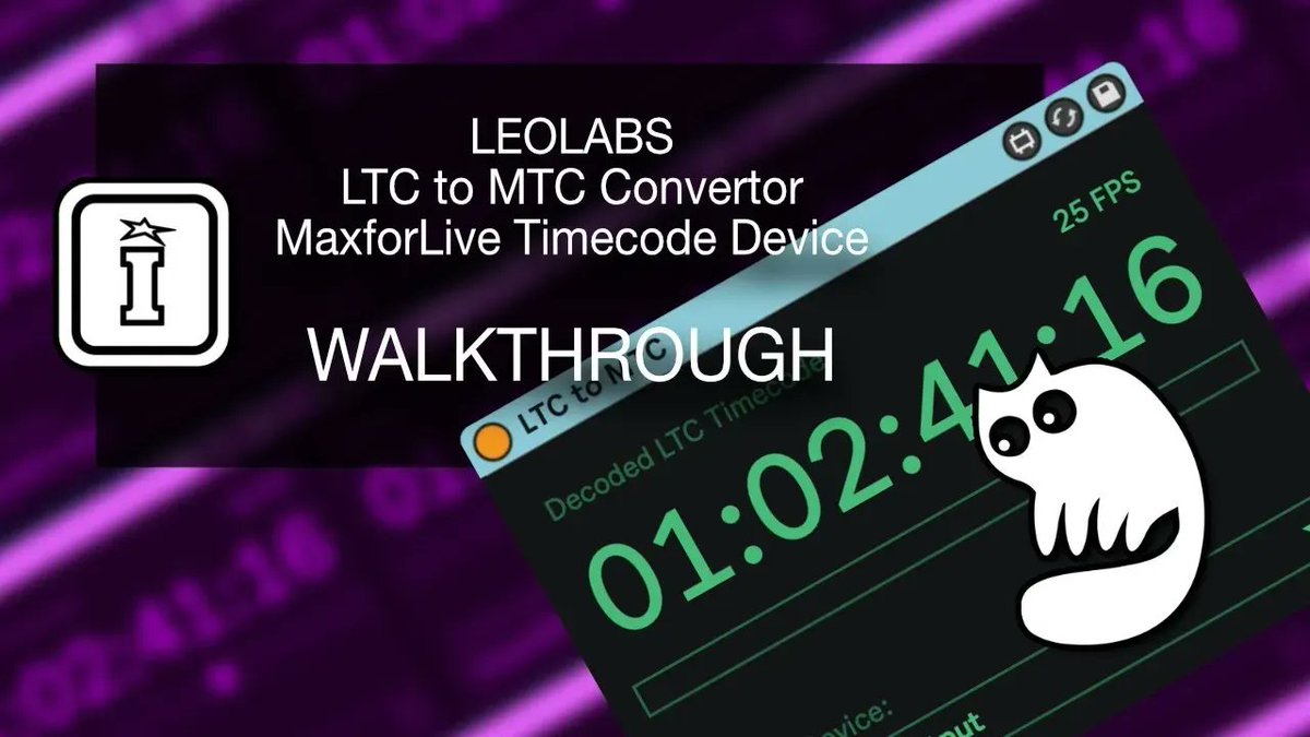 AbletonLive_SR's tweet image. 【音響さん向けAbletonLive講座】
(Timecode MTC変換 編)
LTCからMIDI Time Codeへコンバートできる
#M4L “LTC TO MTC CONVERTER”
LTCを使うことでタイムラインに縛られず「任意の時間」を呼び出せる事がメリット。
buff.ly/3ZQYhQ9
Live 10.1.42〜
#AbletonLive #Timecode #MIDI #LEOLABS
