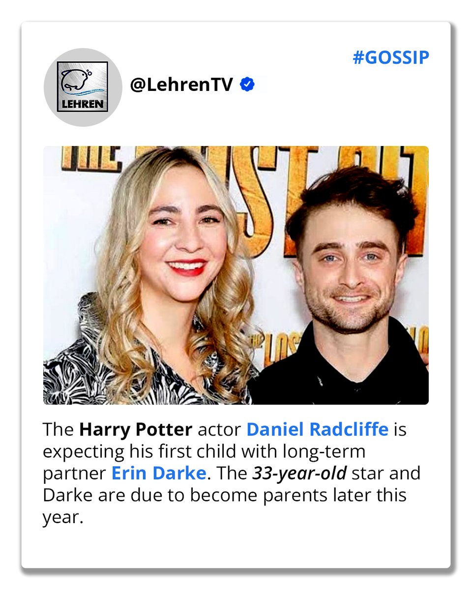 #danielradcliffe #theharrypotter #harrypotter #erindarke #erindarkeanddanielradcliffe #pregnancy #parentstobe #potterharry #potterhead #theharrypotterseries