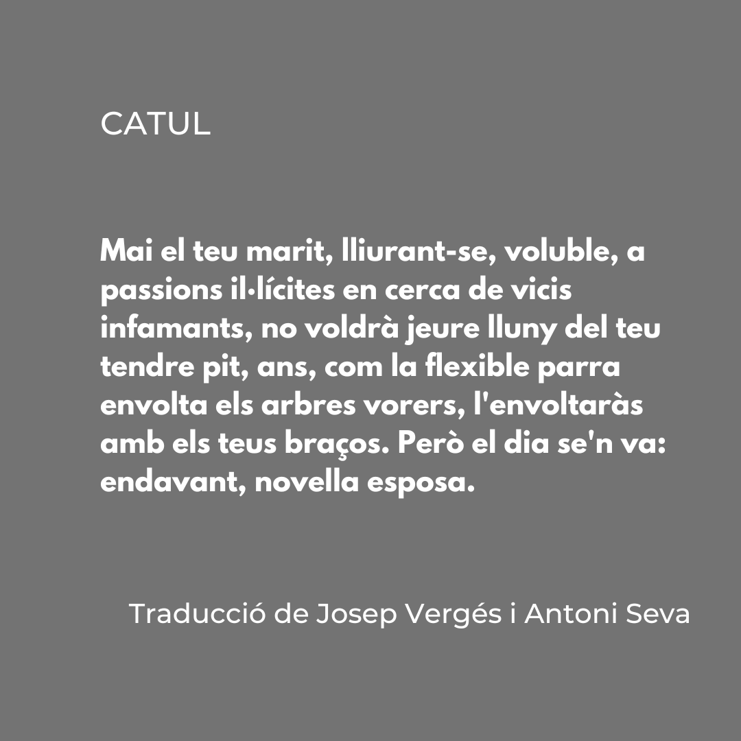 Poetria_cat's tweet photo. Un fragment de Catul, concretament de Carmina, que hem trobat al volum Poesies,  editat per @CasaClassics / #bernatmetgeessencial el 2019. Aquesta edició porta un pròleg de @mmirovi, i la traducció és de Josep Vergés i Antoni Seva.

#poesia #poesiallatina #llatí #catul #catullus https://t.co/RUXt08gEmW