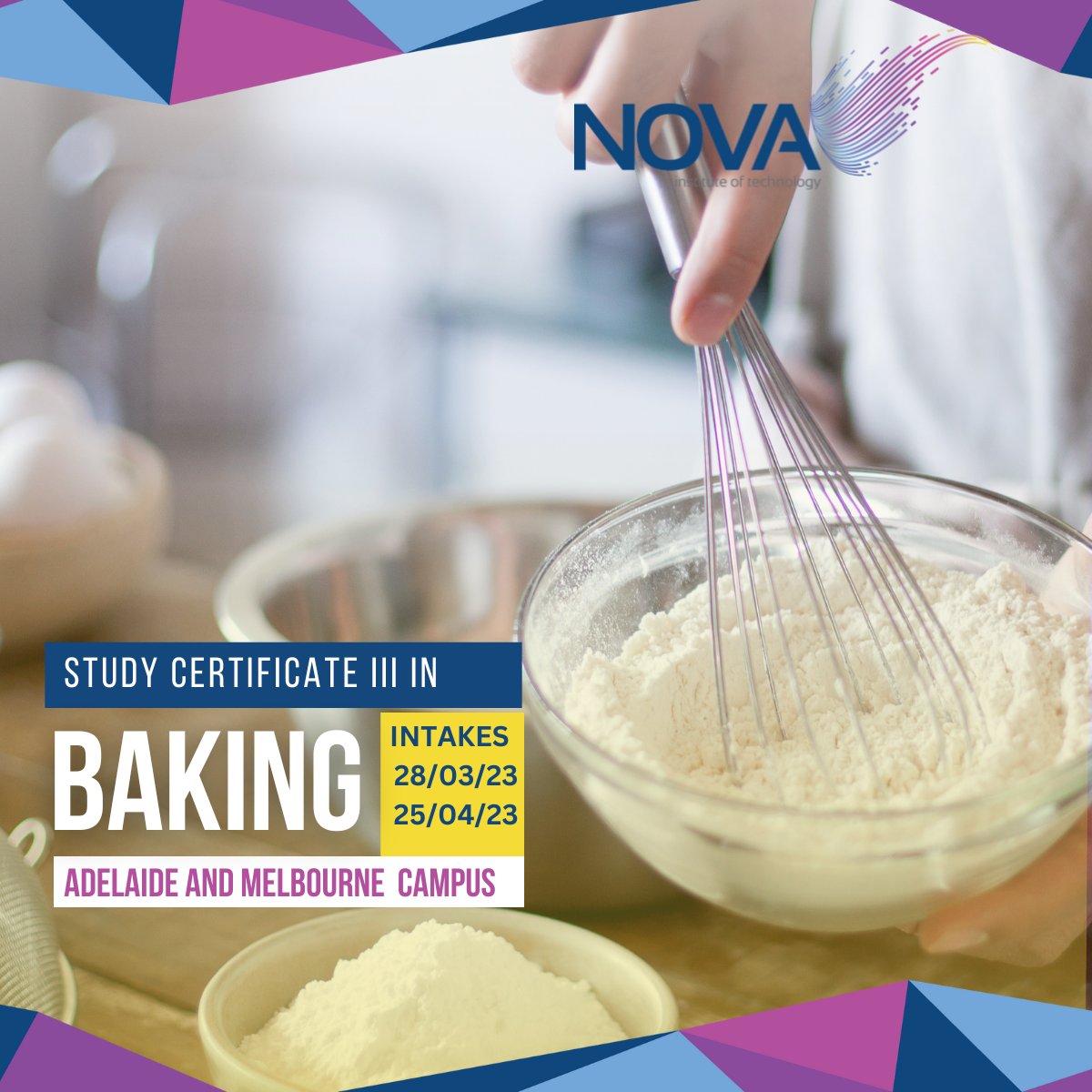 NITmelbourne's tweet image. Study Baking at Nova in Melbourne and Adelaide!

Enroll now! 

#bakingcourse