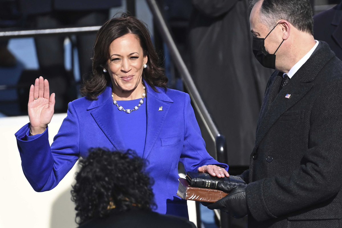 Revelations 17:4. The woman was arrayed in purple, and adorned with gold and precious stones and pearls, having in her hand a golden cup full of abominations and the filthiness of her whoredom. In other words Kamala Harris is a demonic whore.