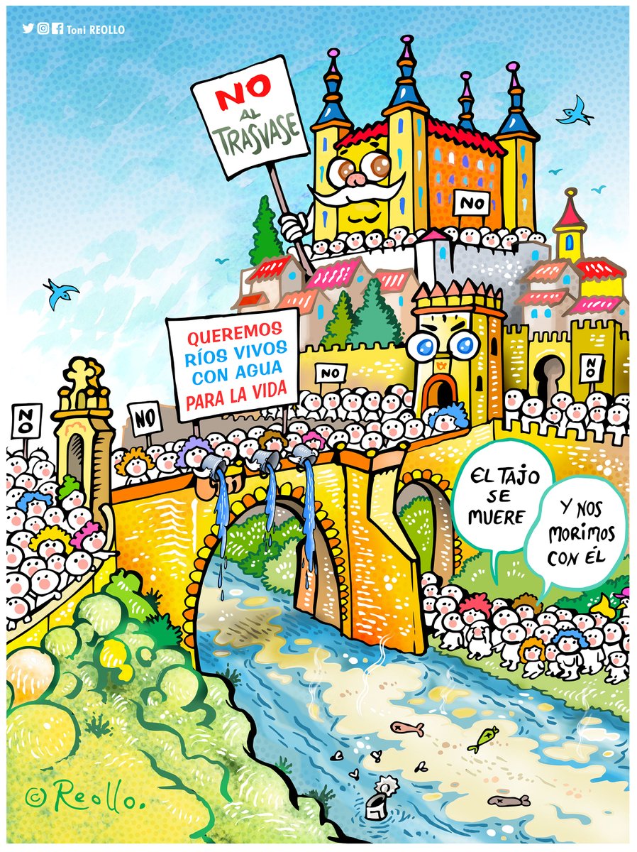 El #Tajo se muere.
Si quieres COMPARTE esta ilustración-protesta. 
<a href="/tajotoledo/">Tajo Toledo</a> <a href="/rioTajoVIVO/">Río Tajo VIVO🇪🇦🇵🇹</a> <a href="/ecologistas/">Ecologistas en Acción</a>  <a href="/EcoToledo/">EcologistasToledo</a>  <a href="/EeAComMadrid/">Ecologistas en Acción Comunidad de Madrid</a> 
.
#Toledo #manifestacion #RíoTAJO #TajoVIVO #TrasvaseNO #patrimonio #riotajovivo   #ToniReollo #Reollo #Reolloilustraciones
