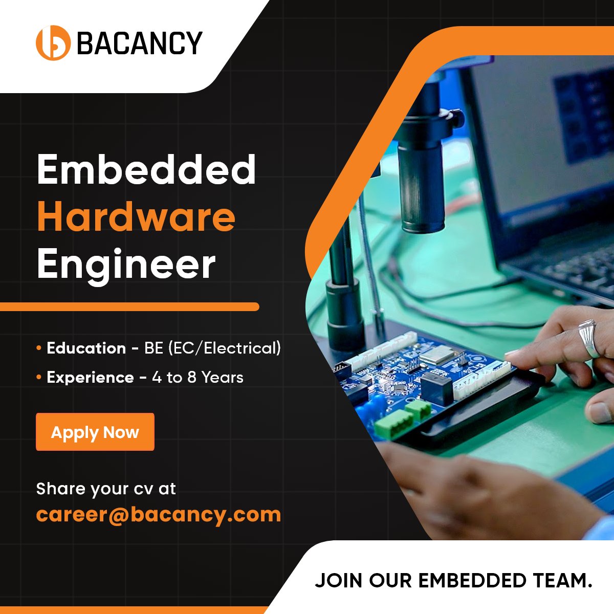 BacancyTech's tweet photo. Join our team as an Embedded Hardware Engineer and work on cutting-edge technology to develop innovative and efficient hardware solutions.
#VacancyAtBacancy #BacancyHires #embeddedjobs #embeddedengineer #jobsearch #GrowWithBacancy #DedicatedToInnovation #BacancyTechnology https://t.co/FckrjIyWJR