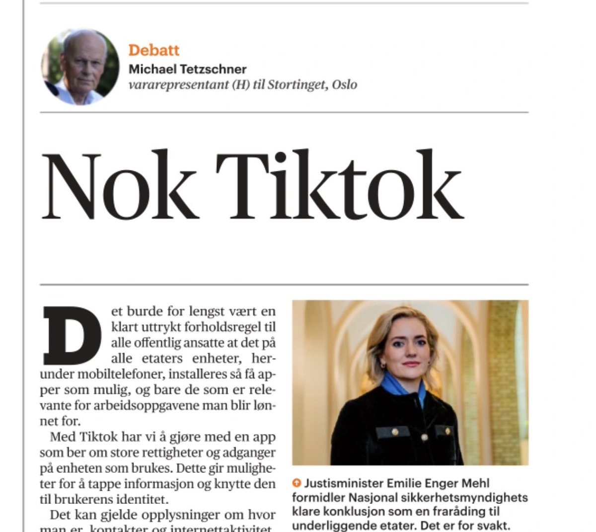abgran's tweet photo. Vel og bra å bli mer forsiktig med TikTok. Personlig er jeg like bekymret for det offentliges bruk av amerikanske apper. Data selges. Hvor sikre kan vi være på at Face og co er safe? Og er Workplace pottetett? Hva om Trump blir president igjen? Hva kan han finne på montro. https://t.co/y0TOEB00M1