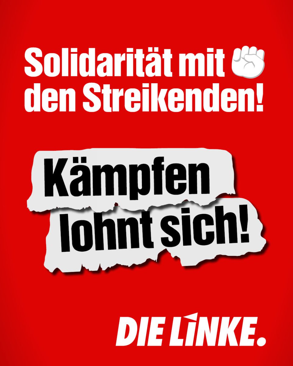 Heute #Streik ✊🏽 im ÖPNV. 
Wir solidarisieren uns mit den Kolleg*innen und unterstützen die  Forderungen von @DeineEVG & @_Verdi 🪧🦺
#ZusammenGehtMehr
#GemeinsamGehtMehr