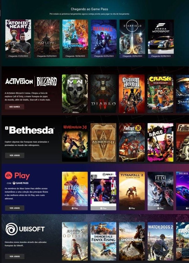 Xbox e Actvision Blizzard: Jogos da Actvision no Game Pass em 2023