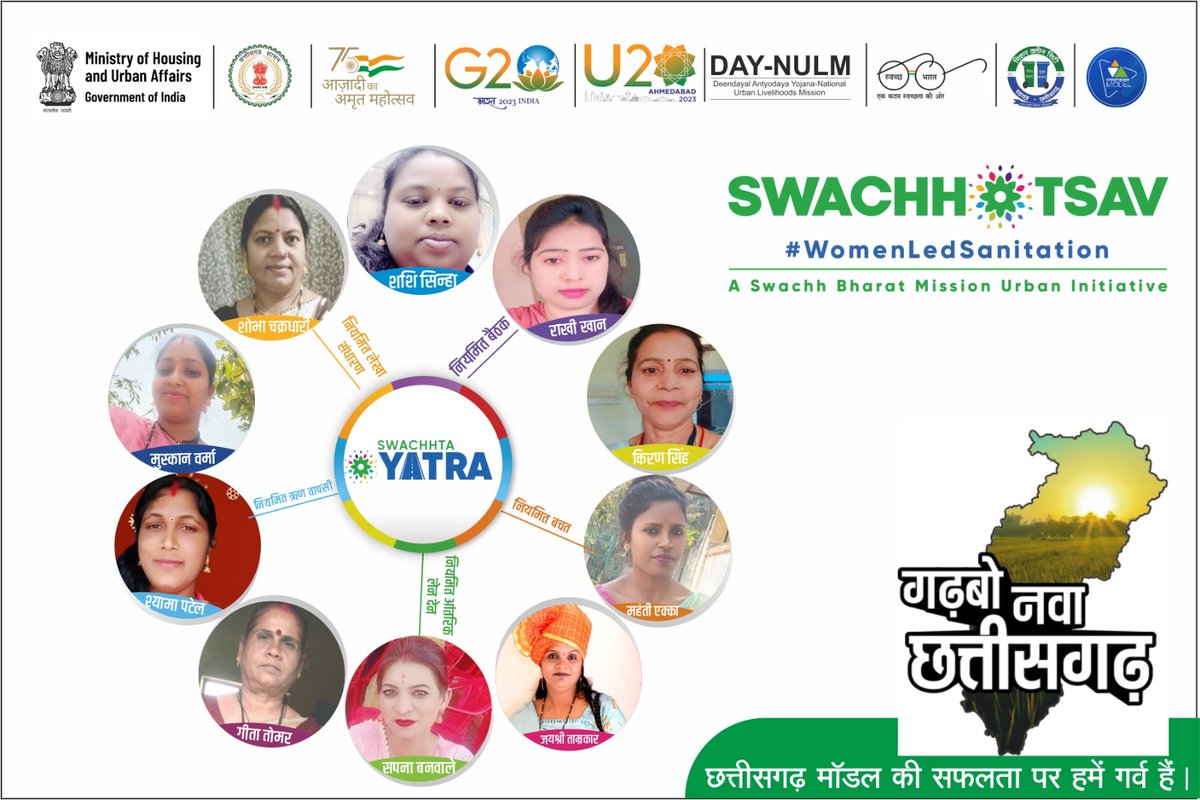 UrbanCGOfficial's tweet photo. छत्तीसगढ़ की स्वसहायता समूह की 10 सदस्य स्वच्छता यात्रा–2023 में स्वच्छता दूत बनकर भुवनेश्वर में छत्तीसगढ़ का प्रतिनिधित्व कर रही हैं।जहाँ वे देश के अन्य भागों से आई अपने समकक्ष साथियों के साथ अनुभव साझा करेंगी,साथ ही उनसे सीखेंगी।
@RoopaMishra77
@ChhattisgarhCMO
@SwachSurvekshan https://t.co/Esm4tckBQE