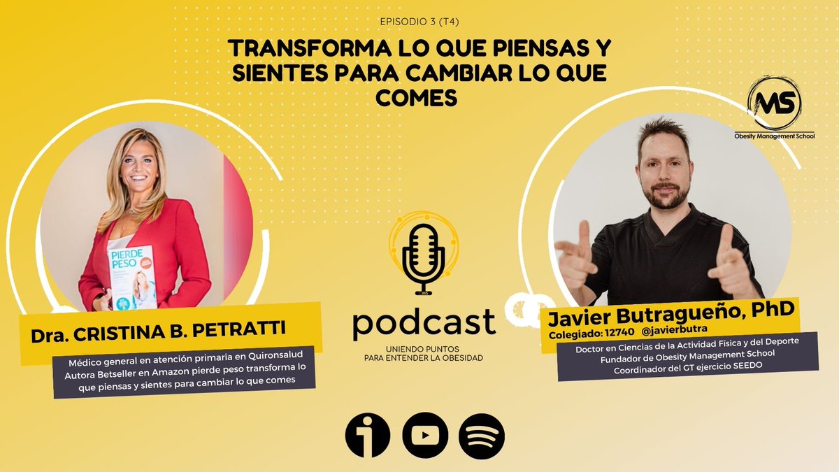 Ep.3 (T4). Transforma lo que piensas y sientes para cambiar lo que comes- Cristina Petratti
youtu.be/NaCOcm5ChiY