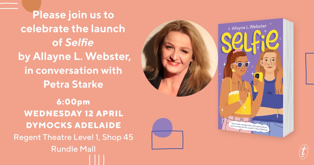 #Adelaide people! ❤️ BOOK LAUNCH 6.00pm Weds 12th April 2023🚀 Register via link or contact @DymocksAdelaide #selfiebook eventbrite.com.au/e/launch-of-al…