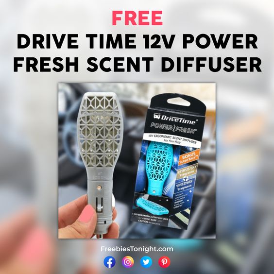 FreebiesTonight's tweet photo. Are you tired of driving around in a car that smells less than fresh?
Get Free Drive Time 12V Power Fresh Scent Diffuser
To Get This Offer Click The Link ➡️https://t.co/aKqf4E3eCi
#scentdiffuser #diffuser #drivetime #freebies4mom #freebies #freeproductsamples #freebiestonight https://t.co/PD4wKKDIdy