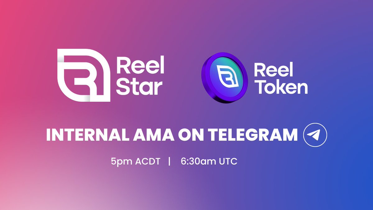 Reel_Token's tweet photo. We're having an internal AMA on #Telegram at 5pm ACDT! 🔊

Join and ask all your questions and our team will address them. 

Join our Telegram channel: https://t.co/Mj7nDsCJCN

#ReelToken #ReelStar #ReelTokenListing https://t.co/aU86dInmDF